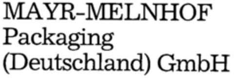 MAYR-MELNHOF Packaging (Deutschland) GmbH Logo (DPMA, 12/19/1994)