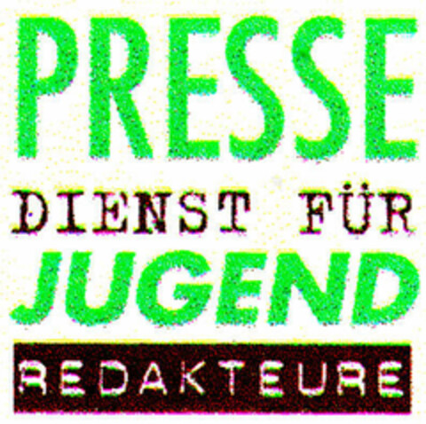 PRESSE DIENST FÜR JUGEND REDAKTEURE Logo (DPMA, 28.07.1995)