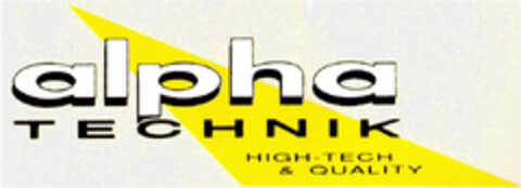 alpha TECHNIK HIGH-TECH & QUALITY Logo (DPMA, 12.02.1997)