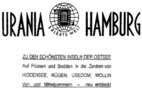 URANIA HAMBURG Logo (DPMA, 09.09.1999)