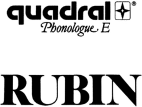 quadral Phonologue E RUBIN Logo (DPMA, 10.11.1990)