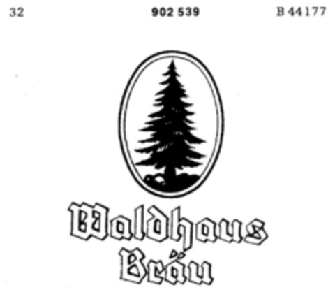 Waldhaus Bräu Logo (DPMA, 06/13/1970)