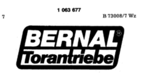 BERNAL Torantriebe Logo (DPMA, 24.10.1983)