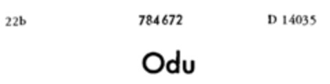 Odu Logo (DPMA, 26.04.1962)