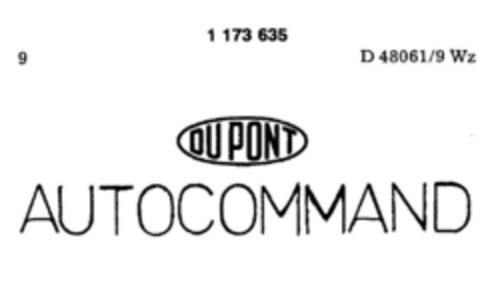 DU PONT AUTOCOMMAND Logo (DPMA, 23.05.1990)