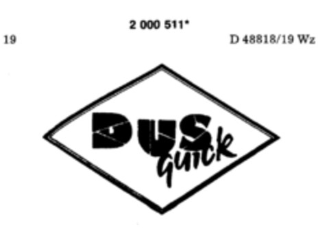 DUS quick Logo (DPMA, 15.12.1990)