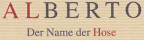 ALBERTO Der Name der Hose Logo (DPMA, 20.08.1994)