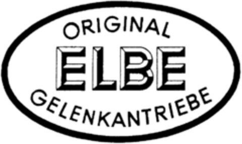 ORIGINAL ELBE GELENKANTRIEBE Logo (DPMA, 04.07.1991)