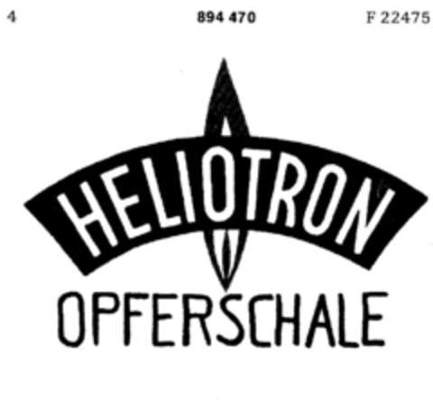 HELIOTRON OPFERSCHALE Logo (DPMA, 02.04.1971)