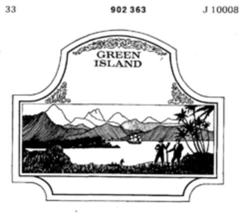 GREEN ISLAND (SEGLER) Logo (DPMA, 04.03.1972)