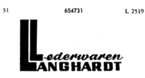 Lederwaren LANGHARDT Logo (DPMA, 30.10.1952)