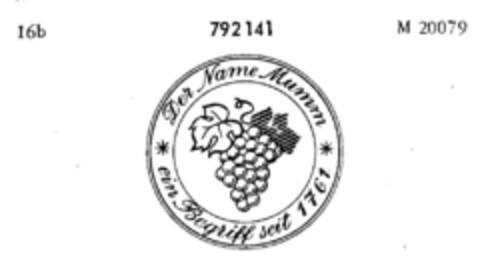 Der Name Mumm * ein Begriff seit 1761 Logo (DPMA, 06.10.1962)