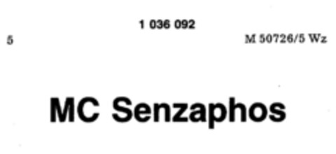 MC Senzaphos Logo (DPMA, 23.12.1981)