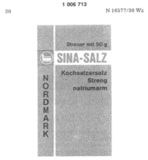 SINA-SALZ NORDMARK Logo (DPMA, 13.07.1979)