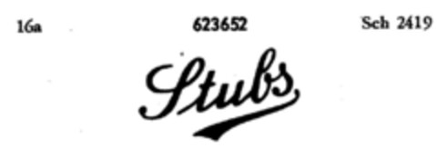 Stubs Logo (DPMA, 11.07.1951)