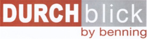 DURCHblick by benning Logo (DPMA, 17.07.2008)