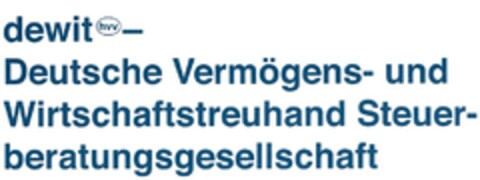 dewit hvv - Deutsche Vermögens- und Wirtschaftstreuhand Steuer- beratungsgesellschaft Logo (DPMA, 12/30/2010)