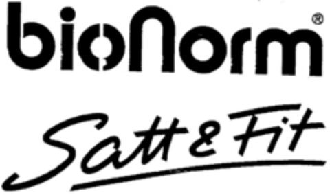 bionorm Satt & Fit Logo (DPMA, 21.03.1998)