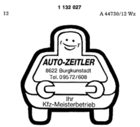 AUTO-ZEITLER Ihr Kfz-Meisterbetrieb Logo (DPMA, 10.06.1988)