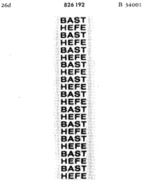 BAST HEFE Logo (DPMA, 02.07.1965)