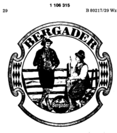 BERGADER Logo (DPMA, 24.09.1986)