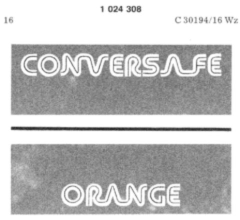 CONVERSAFE ORANGE Logo (DPMA, 16.04.1981)