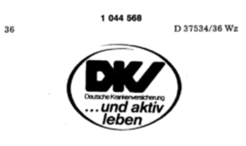 DKV Deutsche Krankenversicherung ... und aktiv leben Logo (DPMA, 06/16/1982)