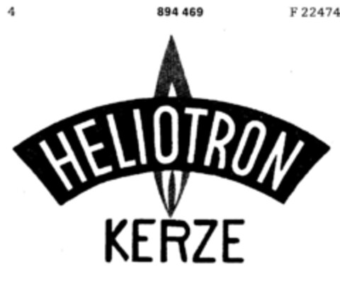 HELIOTRON KERZE Logo (DPMA, 02.04.1971)