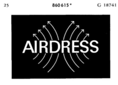 AIRDRESS Logo (DPMA, 14.05.1969)