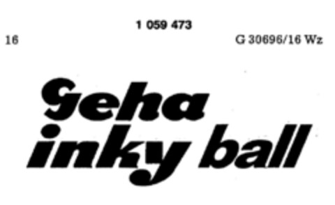 Geha inky ball Logo (DPMA, 08/06/1983)