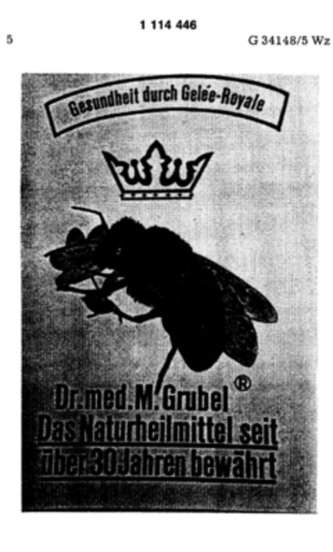 Dr. med. M. Grubel Das Naturheilmittel seit über 30 Jahren bewährt Logo (DPMA, 03/21/1987)