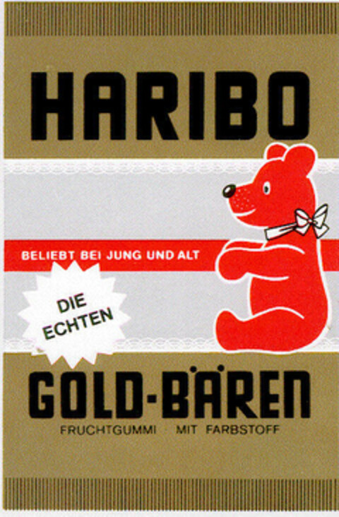 HARIBO GOLD-BÄREN Logo (DPMA, 04.11.1978)
