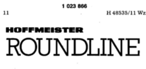 HOFFMEISTER ROUNDLINE Logo (DPMA, 07.03.1981)