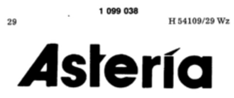 Asteria Logo (DPMA, 27.03.1985)