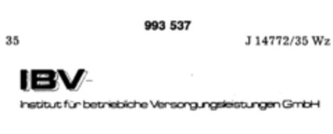 IBV Institut für betriebliche Versorgungsleistungen GmbH Logo (DPMA, 04/02/1979)