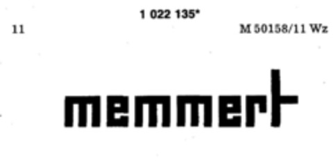 memmert Logo (DPMA, 07.08.1981)
