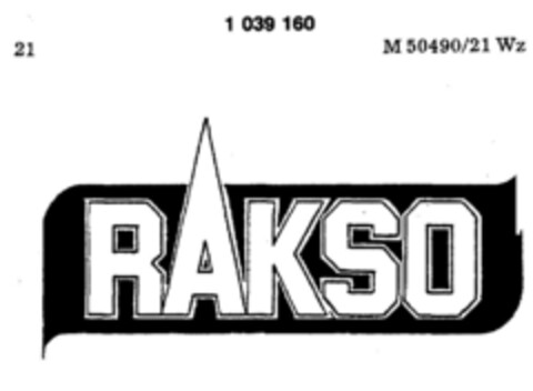 RAKSO Logo (DPMA, 30.10.1981)