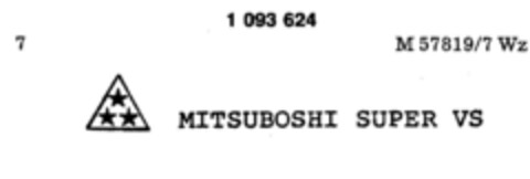 MITSUBOSHI SUPER VS Logo (DPMA, 12/20/1985)