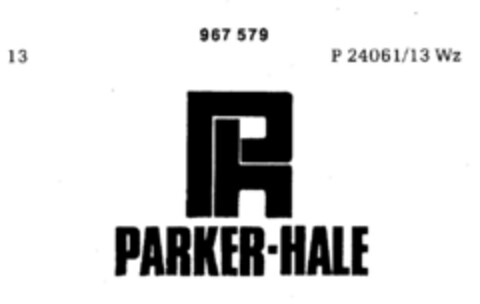 PARKER-HALE Logo (DPMA, 07.09.1976)