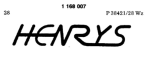 HENRYS Logo (DPMA, 17.08.1989)