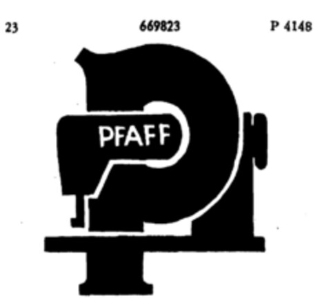 PFAFF Logo (DPMA, 23.02.1954)