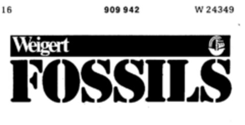 Weigert FOSSILS Logo (DPMA, 14.10.1972)