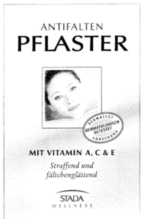 ANTIFALTEN PFLASTER MIT VITAMIN A, C & E Logo (DPMA, 14.12.2001)