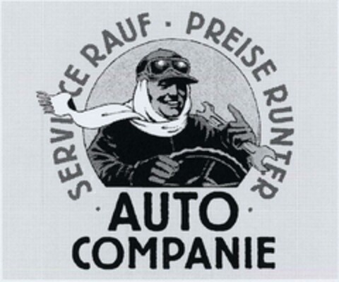 AUTOCOMPANIE SERVICE RAUF · PREISE RUNTER Logo (DPMA, 28.12.2001)