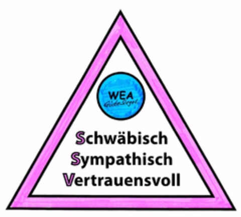 WEA GüteSiegel Schwäbisch Sympathisch Vertrauensvoll Logo (DPMA, 08.12.2009)