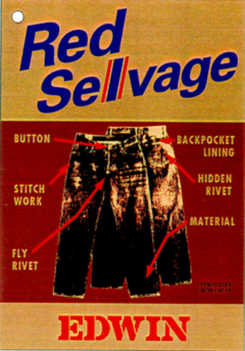 Red Selvage EDWIN Logo (DPMA, 27.07.1995)