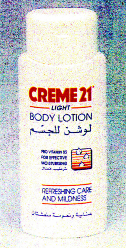 CREME 21 LIGHT BODY LOTION Logo (DPMA, 01.09.1995)