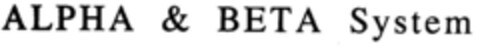 ALPHA & BETA System Logo (DPMA, 02/23/1996)