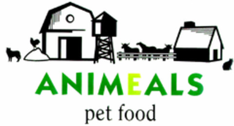 ANIMEALS pet food Logo (DPMA, 11/15/1996)