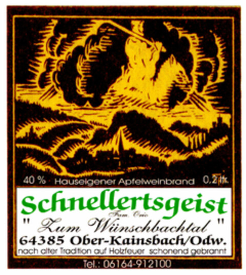 Schnellertsgeist Hauseigener Apfelweinbrand Logo (DPMA, 09/11/1998)